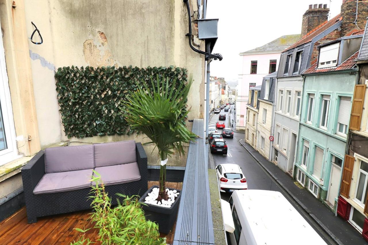 Grand Studio Terrasse centre historique restaurant Nausicaa Boulogne-sur-Mer Extérieur photo